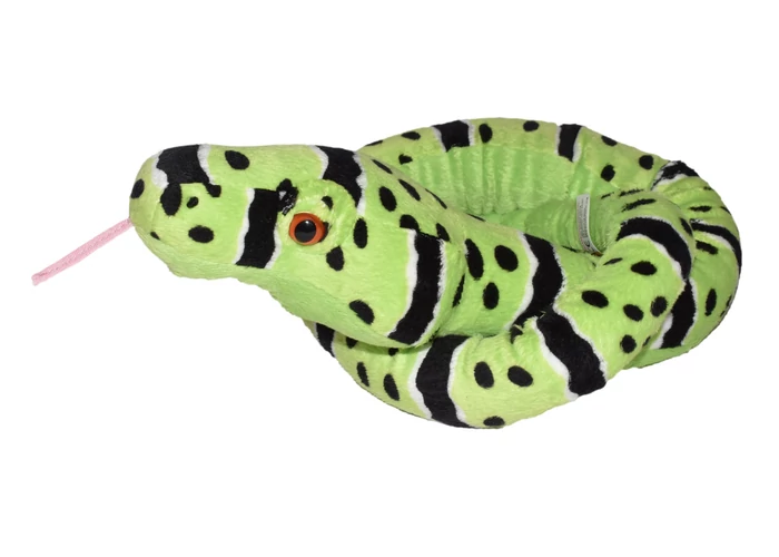 Plüss csörgőkígyó zöld