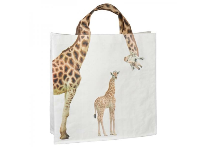 Nagy zsiráfos bevásárló táska