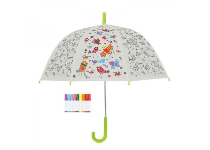 Esernyő - kifesthető madaras, filctollakkal