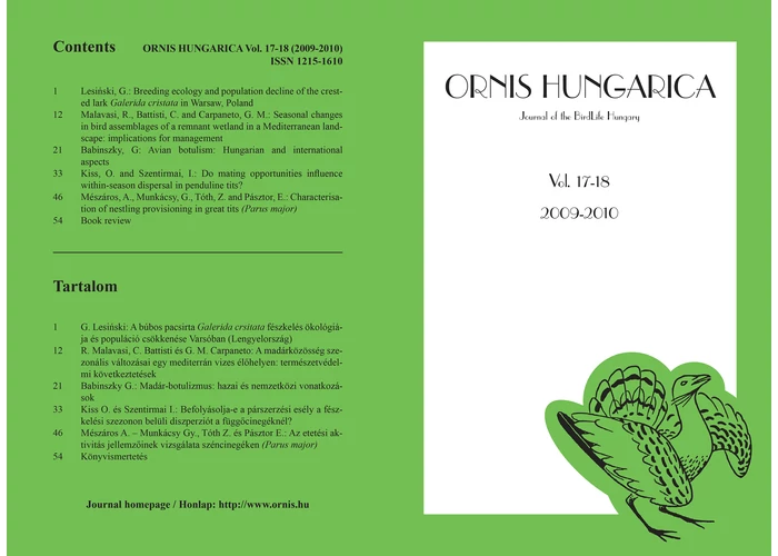 Ornis Hungarica 2009-2010