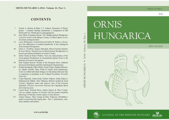 Ornis Hungarica 2016/1