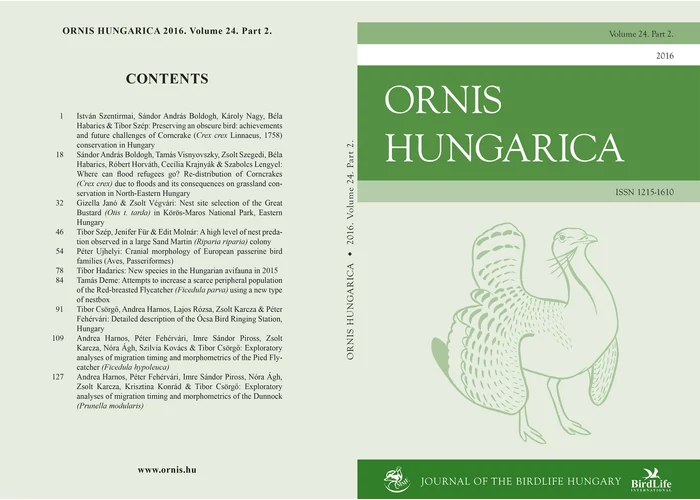 Ornis Hungarica 2016/2