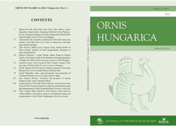 Ornis Hungarica 2018/1