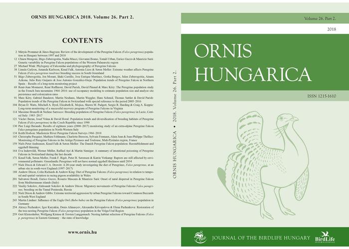 Ornis Hungarica 2018/2