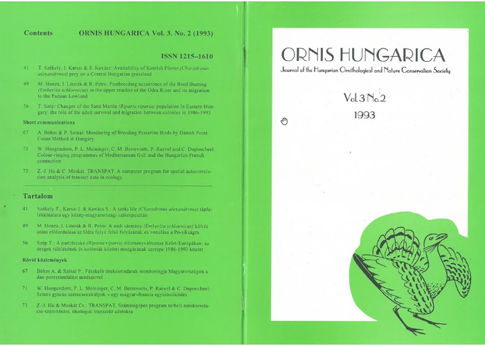 Ornis Hungarica 1993